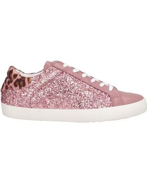 Love Moschino Antique Rose Trainers Leather, Textile Fibres - Pink