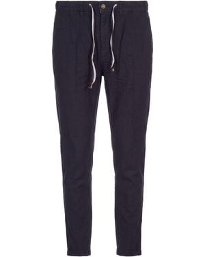 Yes-Zee Pants Cotton, Linen - Blue