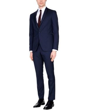 Tagliatore Midnight Suit Virgin Wool, Silk - Blue