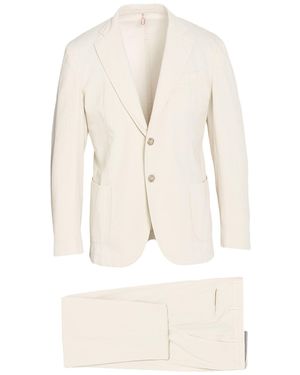 Santaniello Suit Cotton, Linen - White