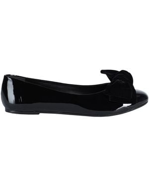 BALLERETTE Colonna Ballet Flats Leather, Textile Fibers - Black