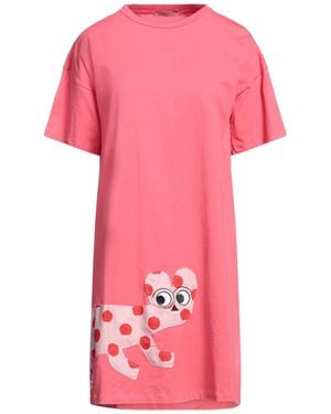 Rose' A Pois Coral Mini Dress Cotton - Pink