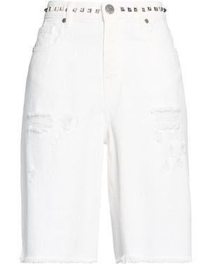Gaelle Paris Denim Shorts Cotton - White