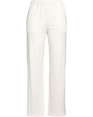 RUE DU BAC Ivory Pants Viscose, Polyamide, Elastane - White