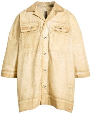Rick Owens Camel Shirt Cotton - Natural