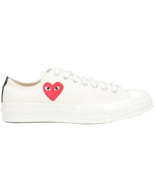 CONVERSE x COMME des GARÇONS PLAY Ivory Trainers Textile Fibres - White