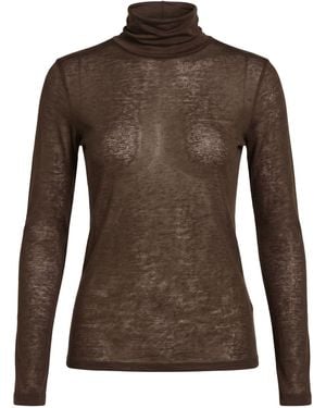 White Wise T-Shirt Viscose, Nylon, Cashmere, Elastane - Brown