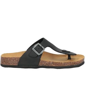 Docksteps Thong Sandal Leather - Black