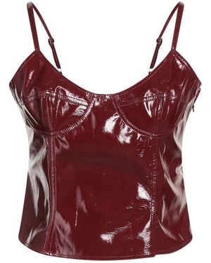 Blumarine Burgundy Top Polyester, Polyurethane, Zamak - Red