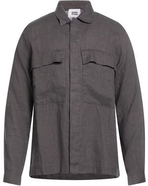 Alpha Studio Shirt Linen - Grey