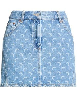Marine Serre Denim Skirt Cotton - Blue