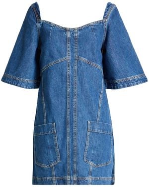Stine Goya Mini Dress Organic Cotton - Blue