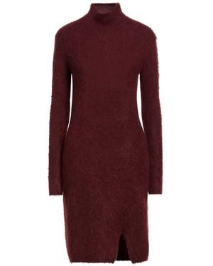 ViCOLO Burgundy Mini Dress Alpaca Wool, Polyamide, Virgin Wool, Elastane - Red