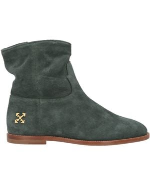 Off-White c/o Virgil Abloh Ankle Boots Leather - Green