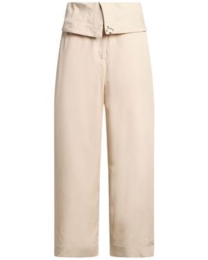 JW Anderson Ivory Trousers Viscose, Silk - Natural