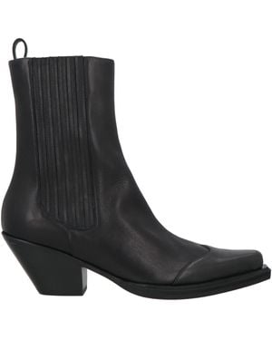 Alexandre Vauthier Pointed-Toe Leather Western Boots - Black