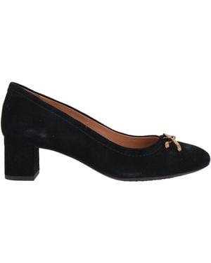 Geox Embellished Kitten Heel Court Shoes - Black