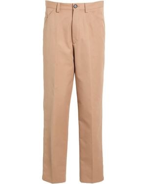 Brunello Cucinelli Camel Trousers Cotton, Wool - Natural