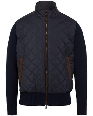 Paul & Shark Puffer Virgin Wool, Polyester, Goat Skin, Lambskin - Blue