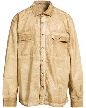 Rick Owens Camel Jacket Cotton - Natural