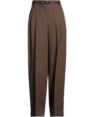 Max Mara Pants Linen - Brown