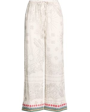 ARIZONA LOVE Cream Pants Cotton, Polyester - White