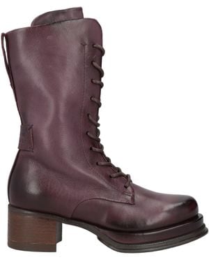 A.s.98 Plum Ankle Boots Leather - Purple
