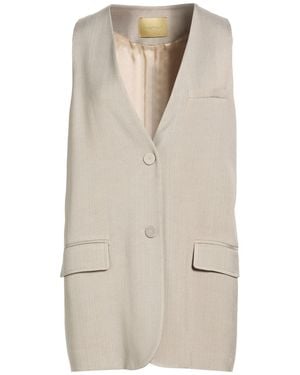 Momoní Tailored Vest Viscose, Virgin Wool - Natural