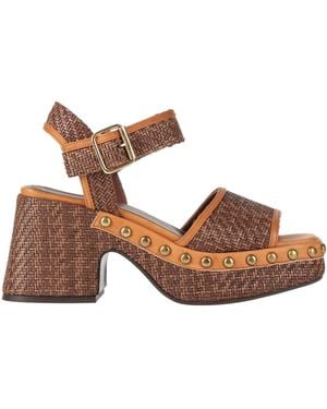 Duccio Del Duca Sandals Leather - Brown
