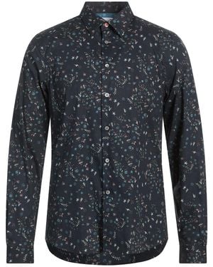 Paul Smith Midnight Shirt Cotton, Elastane - Blue