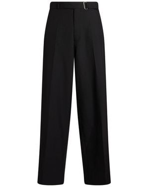 Officine Generale Trousers Virgin Wool - Black