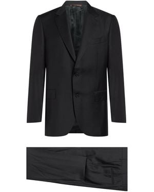 Canali Midnight Suit Wool - Black