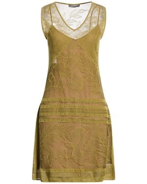 Alberta Ferretti Military Mini Dress Viscose, Polyester - Green