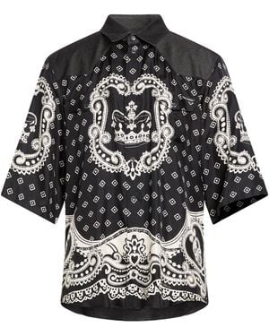 Dolce & Gabbana Shirt Silk, Cotton, Elastane - Black