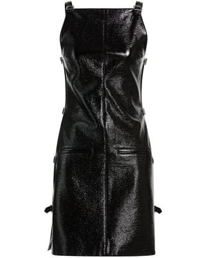 Courreges Mini Dress Cotton, Polyurethane, Elastane - Black