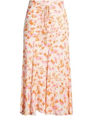 Maje Light Midi Skirt Viscose - Pink