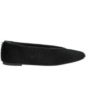 SEBAS. Burgundy Ballet Flats Leather - Black