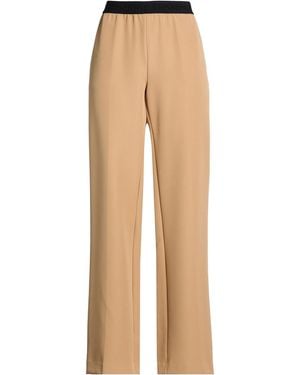ERMANNO FIRENZE Sand Pants Polyester, Elastane - Natural