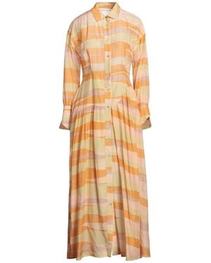 SKILLS & GENES Maxi Dress Cotton, Silk - Metallic