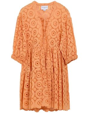 Isabelle Blanche Mini Dress Cotton - Orange