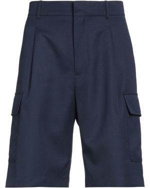 Drole de Monsieur Shorts & Bermuda Shorts Polyester, Virgin Wool - Blue
