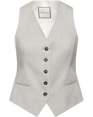 Tagliatore 0205 Light Tailored Vest Wool, Elastane - Gray