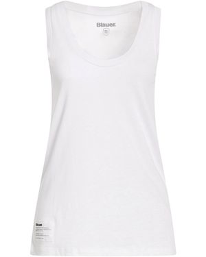 Blauer Tank Tops - White