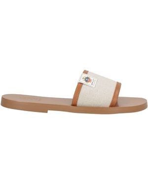 Bally Sandals Leather, Linen, Cotton - Natural