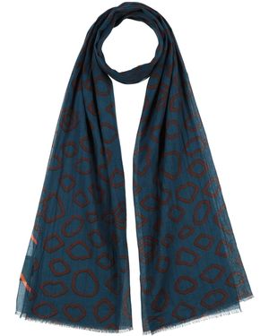 Lovat & Green Lightweight Cotton Woven Stole - Blue