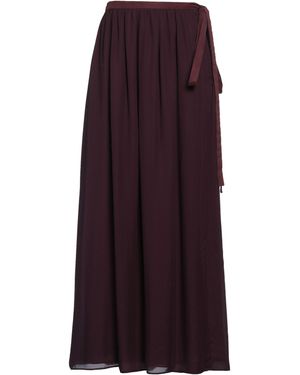 Trussardi Plum Maxi Skirt Silk, Cotton, Elastane - Purple