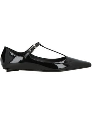 The Attico Ballet Flats Leather - Black