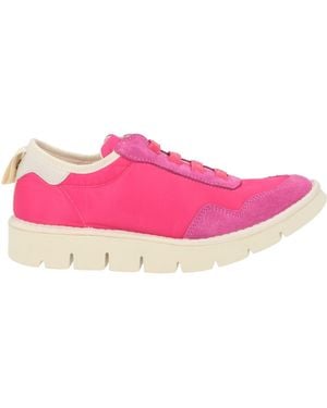 Pànchic Fuchsia Sneakers Leather, Textile Fibers - Pink