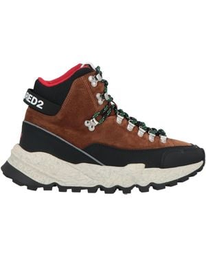 DSquared² Ankle Boots Calfskin, Textile Fibres - Brown