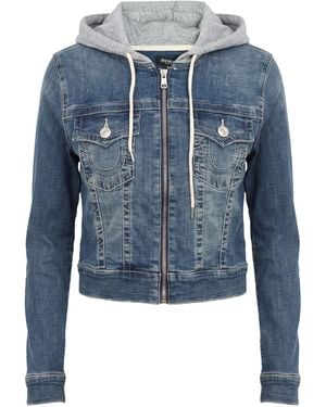 TRUE RELIGION Jeansjacke/-Mantel - Blau